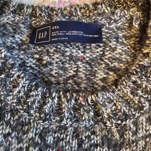 GAP Gray Crewneck Sweater with Textured Knit